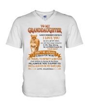ALWAYS REMEMBER - AMAZING GIFT FOR GRANDDAUGHTER V-Neck T-Shirt tile