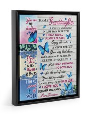 YOU ARE MY SUNSHINE - BEST GIFT FOR GRANDDAUGHTER Floating Framed Canvas Prints Black tile