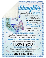I Love You - Lovely Gift For Granddaughter Sherpa Fleece Blanket tile