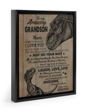 BELIEVE IN YOURSELF- GIFT FOR GRANDSON FROM MEMERE Floating Framed Canvas Prints Black tile