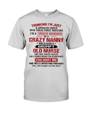 I'M A SPOILED GRANDSON OF A CRAZY NANNY Premium Fit Mens Tee tile