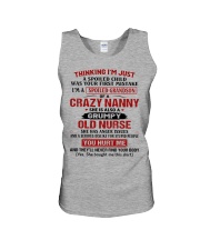 I'M A SPOILED GRANDSON OF A CRAZY NANNY Unisex Tank tile