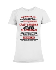 OCTOBER GRUMPY OLD WOMAN - GRANDMA GRANDDAUGHTER Premium Fit Ladies Tee tile