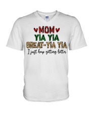 I JUST KEEP GETTING BETTER - PERFECT GIFT FOR YIAYIA V-Neck T-Shirt tile