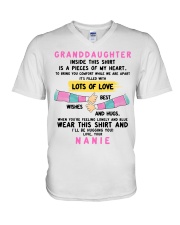 I'LL BE HUGGING YOU - BEST GIFT FOR GRANDDAUGHTER V-Neck T-Shirt tile