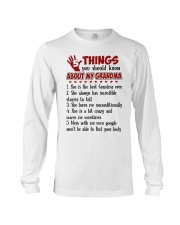 5 THINGS YOU SHOULD KNOW ABOUT MY GRANDMA Long Sleeve Tee tile