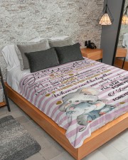 MY HEART - TO GRANDDAUGHTER FROM NANNA Large Sherpa Fleece Blanket - 60" x 80" aos-sherpa-fleece-blanket-lifestyle-front-04