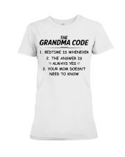 THE GRANDMA CODE - FOR GRANDMA Premium Fit Ladies Tee tile