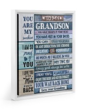 BELIEVE IN YOURSELF - FOR GRANDSON FROM GRANDMA Floating Framed Canvas Prints White tile