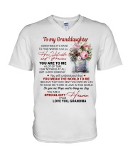 YOU ARE TO ME - SPECIAL GIFT FOR GRANDDAUGHTER V-Neck T-Shirt tile