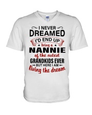 THE CUTEST GRANDKIDS - PERFECT GIFT FOR NANNIE V-Neck T-Shirt tile