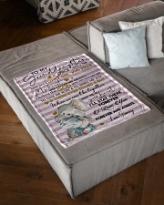 I'LL STAY THERE - GRANDDAUGHTER GIFT WITH ELEPHANT Small Fleece Blanket - 30" x 40" aos-coral-fleece-blanket-30x40-lifestyle-front-03