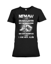 MEMAW AND GRANDDAUGHTER - BEST PARTNERS IN CRIME Premium Fit Ladies Tee tile