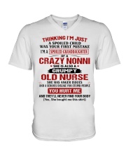 I'M A SPOILED GRANDDAUGHTER OF A CRAZY NONNI V-Neck T-Shirt tile