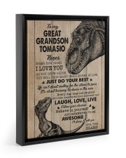BELIEVE IN YOURSELF - GRAMS TO GRANDSON Floating Framed Canvas Prints Black tile