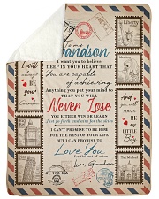 YOU EITHER WIN OR LEARN - FROM GRANDMA TO GRANDSON Sherpa Fleece Blanket tile