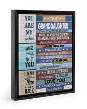 YOU ARE MY SUNSHINE - GREAT GIFT FOR GRANDDAUGHTER Floating Framed Canvas Prints Black tile