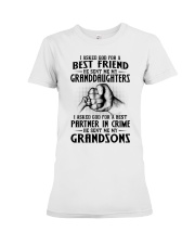 I ASKED GOD FOR A BEST FRIEND - GREAT GIFT FOR GRANDMA Premium Fit Ladies Tee tile