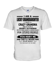 YOU HURT ME - BEST GIFT FOR GRANDDAUGHTER V-Neck T-Shirt tile