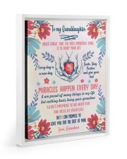 Miracles Happen Every Day - Lovely Gift For Granddaughter Floating Framed Canvas Prints White tile