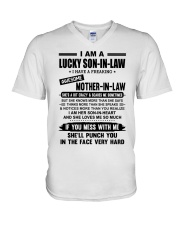 I AM A LUCKY SON-IN-LAW V-Neck T-Shirt tile