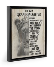 I AM THE STORM - GREAT GIFT FOR GRANDDAUGHTER Floating Framed Canvas Prints Black tile