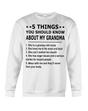 5 THINGS YOU SHOULD KNOW ABOUT MY GRANDMA Crewneck Sweatshirt tile