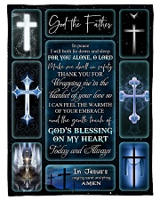 GOD'S BLESSING ON MY HEART - GOD THE FATHER Fleece Blanket tile