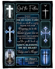 GOD'S BLESSING ON MY HEART - GOD THE FATHER Large Fleece Blanket - 60" x 80" front