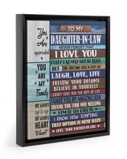 I LOVE YOU - SPECIAL GIFT FOR DAUGHTER-IN-LAW Floating Framed Canvas Prints Black tile