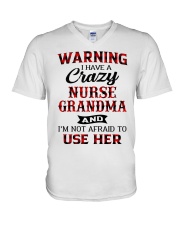 I HAVE A CRAZY NURSE GRANDMA V-Neck T-Shirt tile