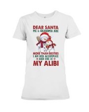 SHE IS MY ALIBI - AMAZING GIFT FOR GRANDDAUGHTER Premium Fit Ladies Tee tile