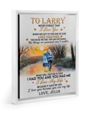 I LOVE YOU - JULIA TO LARRY Floating Framed Canvas Prints White tile