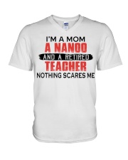 AND A RETIRED - PERFECT GIFT FOR TEACHER V-Neck T-Shirt tile