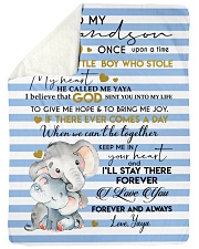 MY HEART - LOVELY GIFT FOR GRANDSON Large Sherpa Fleece Blanket - 60" x 80" front
