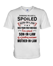I'M A PROUND SON-IN-LAW V-Neck T-Shirt tile