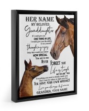 ONE THING IN LIFE - LOVELY GIFT FOR GRANDDAUGHTER Floating Framed Canvas Prints Black tile