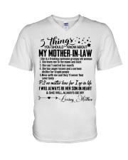5 THINGS YOU SHOULD KNOW ABOUT MY MOTHER-IN-LAW V-Neck T-Shirt tile