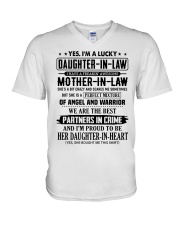 PARTNERS IN CRIME - GREAT GIFT FOR DAUGHTER-IN-LAW V-Neck T-Shirt tile