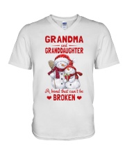 WONDERFUL GIFT FROM GRANDMA TO GRANDDAUGHTER V-Neck T-Shirt tile