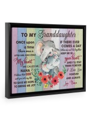 ONCE UPON A TIME - SPECIAL GIFT FOR GRANDDAUGHTER Floating Framed Canvas Prints Black tile