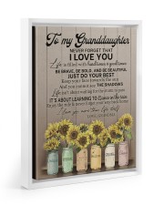 I LOVE YOU - GIFT FOR GRANDDAUGHTER FROM GRANDMA Floating Framed Canvas Prints White tile