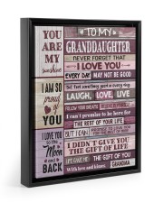 FOLLOW YOUR DREAMS - GREAT GIFT FOR GRANDDAUGHTER Floating Framed Canvas Prints Black tile