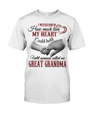 NEVER KNEW HOW MUCH LOVE MY HEART - GREAT GRANDMA Premium Fit Mens Tee tile
