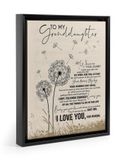 I LOVE YOU - PERFECT GIFT FOR GRANDDAUGHTER Floating Framed Canvas Prints Black tile