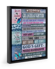 PRECIOUS GRANDDAUGHTER - GIFT FOR GRANDDAUGHTER Floating Framed Canvas Prints Black tile