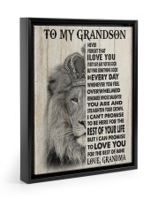 STRAIGHTEN YOUR CROWN - GRANDMA TO GRANDSON Floating Framed Canvas Prints Black tile