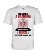 NOTHING SCARE ME - PERFECT GIFT FOR GRANDMA V-Neck T-Shirt tile