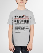 5 THINGS YOU SHOULD KNOW ABOUT MY GRANDMOTHER Youth T-Shirt garment-youth-tshirt-front-01