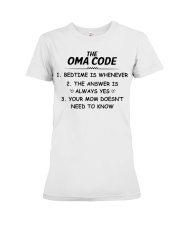 THE OMA CODE - BEDTIME IS WHENEVER Premium Fit Ladies Tee tile